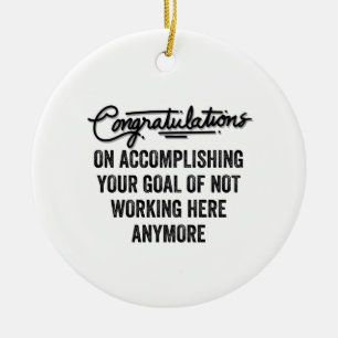 Ornamento De Cerâmica Coworker Goodbye Gift Abandonando O Colega De Tr