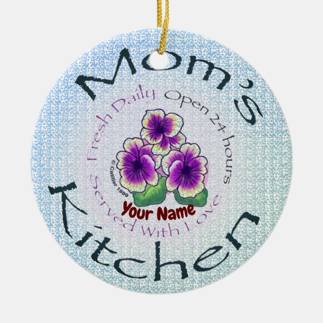 Ornamento De Cerâmica Cozinha da Mamãe (Frente)