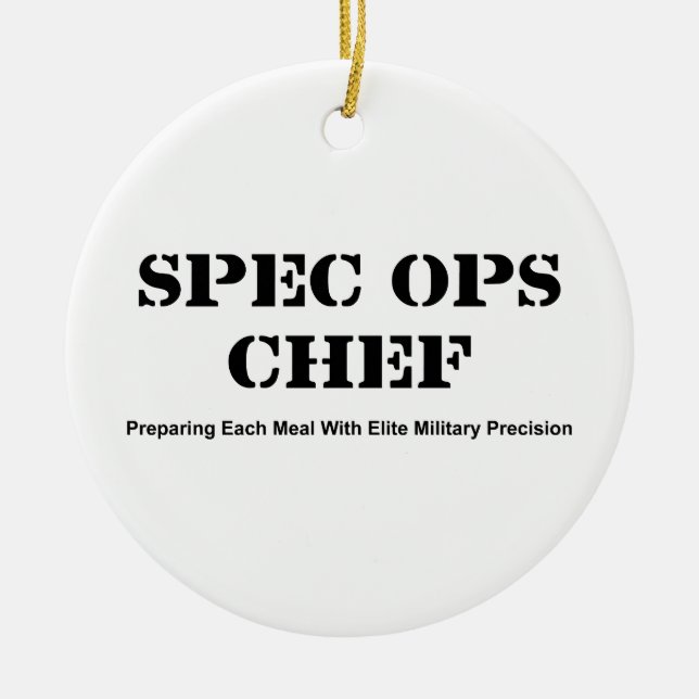 Ornamento De Cerâmica Cozinheiro chefe das especs. Ops (Frente)