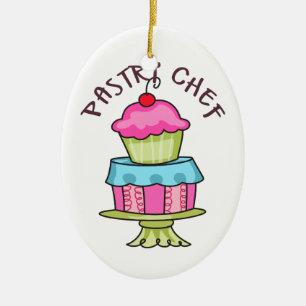 Ornamento De Cerâmica Cozinheiro chefe de pastelaria