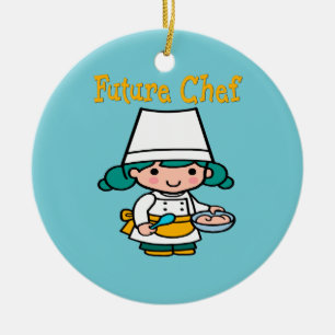 Ornamento De Cerâmica Cozinheiro chefe futuro quando eu crescer acima