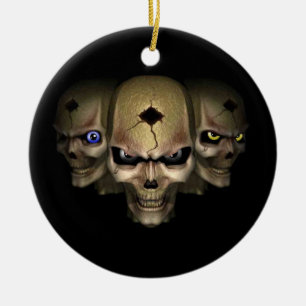 Ornamento De Cerâmica Cr�nes aos olhos fluorescentes -