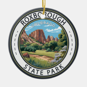 Ornamento De Cerâmica Crachá Colorado do State Park Roxborough