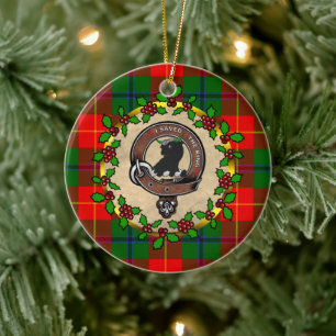 Ornamento De Cerâmica Crachá Turnbull Clan&Tartan Natal Personalizado