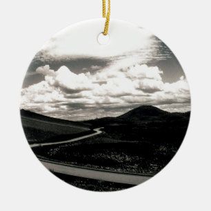 Ornamento De Cerâmica Crateras da estrada da cena da lua