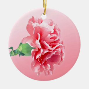 Ornamento De Cerâmica Cravo cor-de-rosa