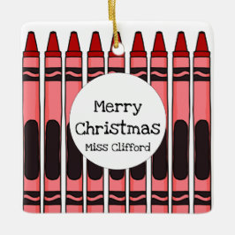 Ornamento De Cerâmica Crayon Personalizado