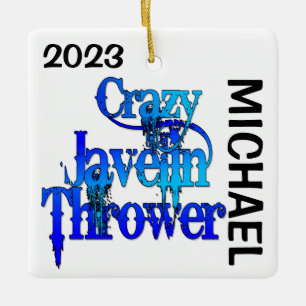 Ornamento De Cerâmica Crazy Javelin Thrower CUSTOM