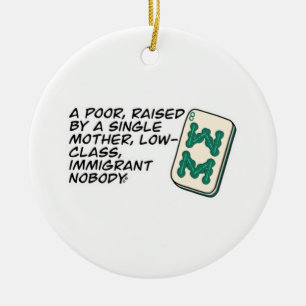 Ornamento De Cerâmica Crazy Rich Asians Mahjong citou Classic