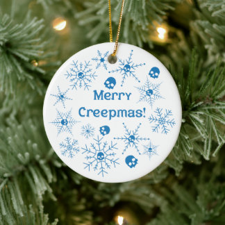 Ornamento De Cerâmica Creepmas feliz!