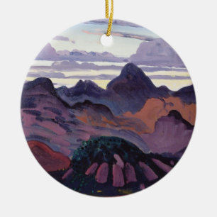 Ornamento De Cerâmica Crepúsculo profundo, Pyrenees, c.1912-13 (óleo n