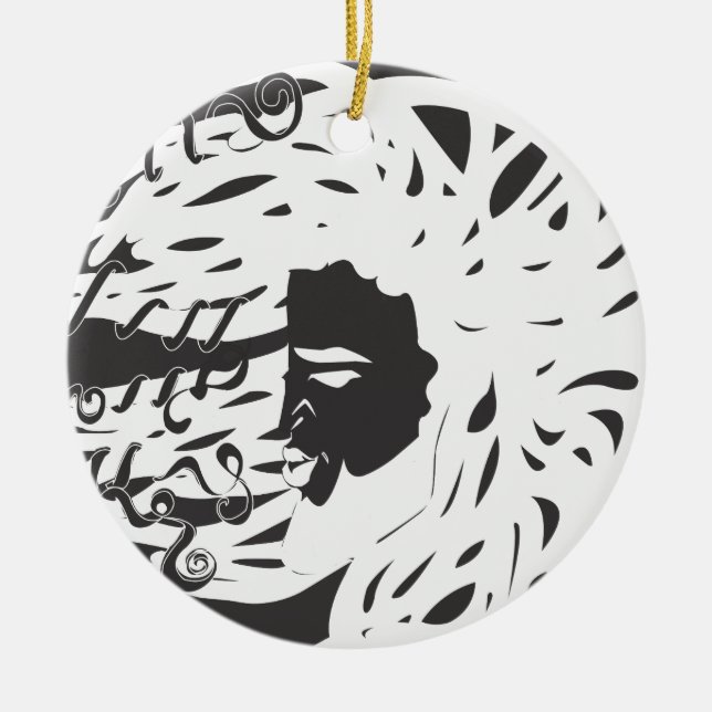 Ornamento De Cerâmica Crescimento e Harmonia (Frente)