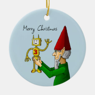 Ornamento De Cerâmica Criador de Brinquedos do Papai Noel