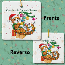 Criador de Caos de Turno Gato Engraçado Natal