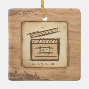 Ornamento De Cerâmica Criador de filmes, ator, diretor de cinema, ideia