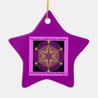 Ornamento De Cerâmica "Criança dos Desiderata Ornament.1 do universo" -