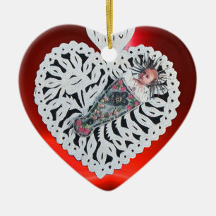 Ornamento De Cerâmica Criança Jesus,Antiguamente Esculpindo Papel Card