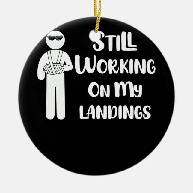 Ornamento De Cerâmica Crianças de Braços Quebrados trabalham bem em ater (Frente)