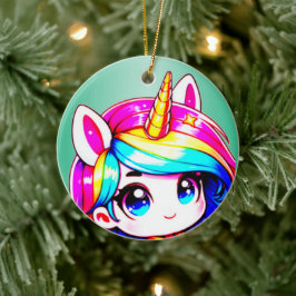 Ornamento De Cerâmica Crianças do Anime Unicorn