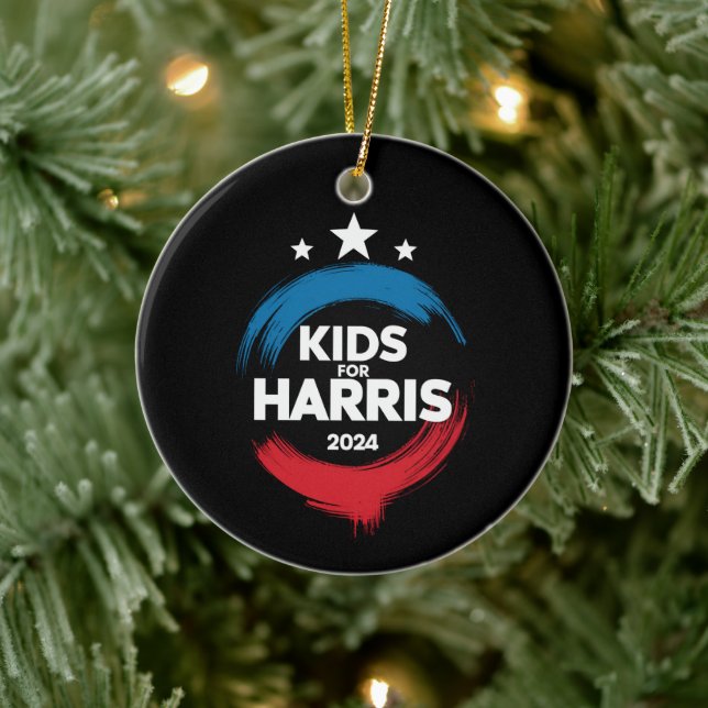 Ornamento De Cerâmica Crianças Para Harris Presidente Kids Love Kamala H (Árvore)