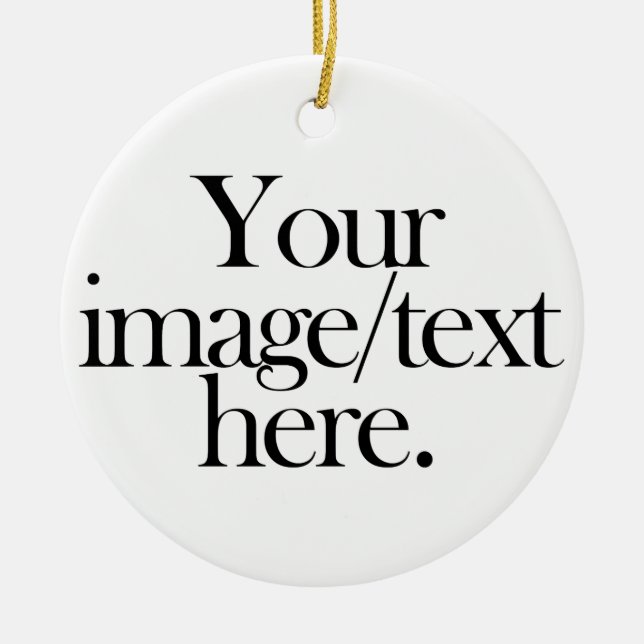 Ornamento De Cerâmica Criar seus próprios (Frente)