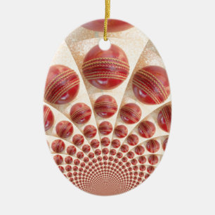 Ornamento De Cerâmica Cricket Balls: Array ritmado