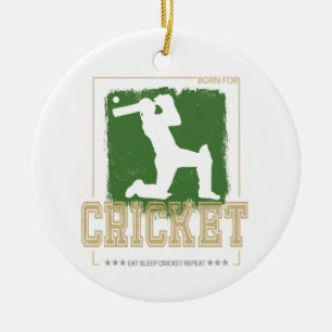Ornamento De Cerâmica Cricket Batsman Vintage Pitcher Player Treinador