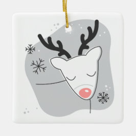 Ornamento De Cerâmica Crie a sua própria retro Retrorista Natal prateado