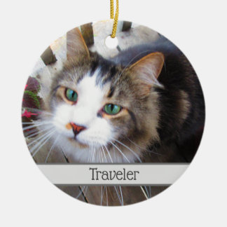 Ornamento De Cerâmica Crie Facilmente a sua própria adição de 2 fotos pe