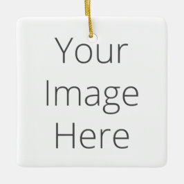 Ornamento De Cerâmica Crie Seu Próprio Pedido Quadrado