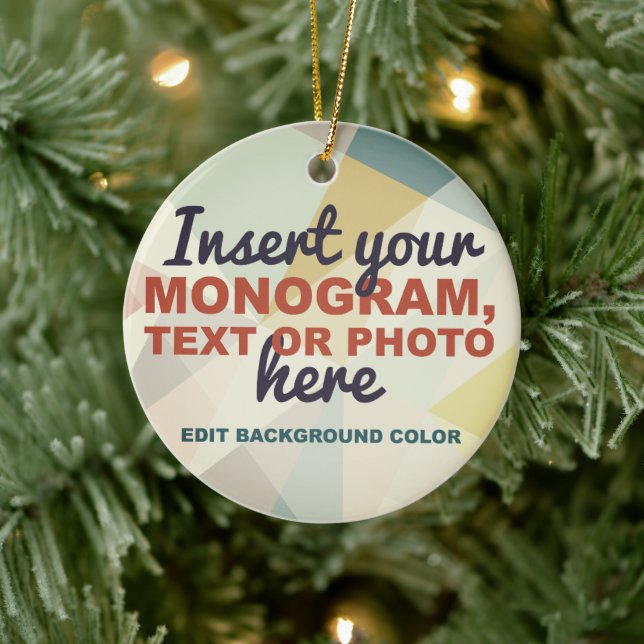 Ornamento De Cerâmica Crie seu próprio personalizado (Árvore)