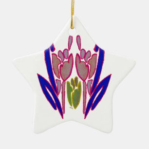 Ornamento De Cerâmica Crie sua linda floral maravilhosa