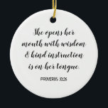 Ornamento De Cerâmica Crie sua própria Bíblia de caligrafia<br><div class="desc">Adicione a sua escritura de inspiração favorita para criar o seu próprio decor de Enfeites de natal motivacional personalizado. Tenha cuidado para manter a linha superior mais curta para que todo o seu texto esteja dentro da área de impressão segura. Você pode verificar duas vezes se escolher a opção personalizar....</div>