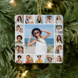 Ornamento De Cerâmica Crie Sua Própria Colagem De Fotos 17
