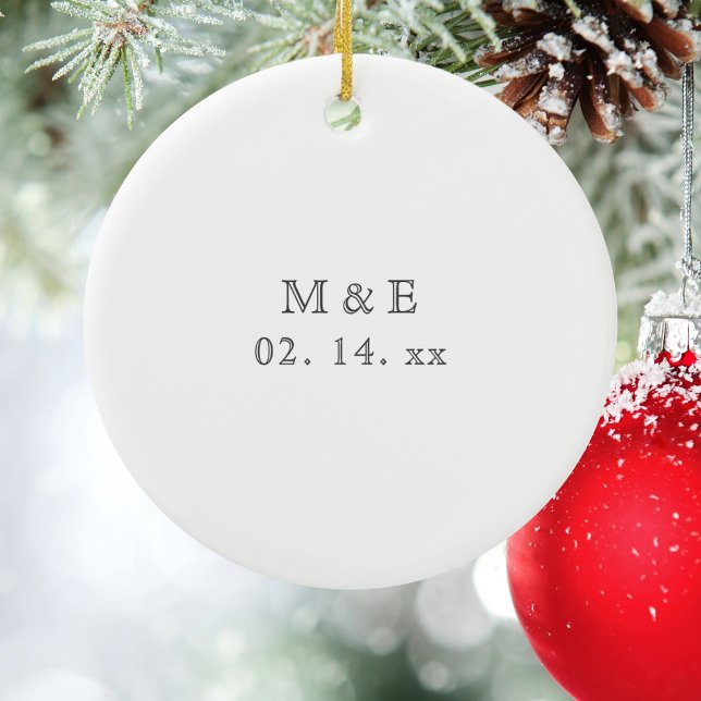 Ornamento De Cerâmica Crie Sua Própria Foto Personalizada De Casamento m (Criador carregado)