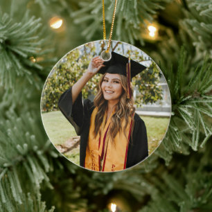 Ornamento De Cerâmica Crie Sua Própria Foto Personalizada de Graduação