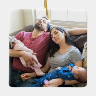 Ornamento De Cerâmica Crie Sua Própria Foto Personalizada DIY Família