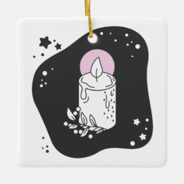 Ornamento De Cerâmica Crie Sua Própria Vela de Natal Retrô