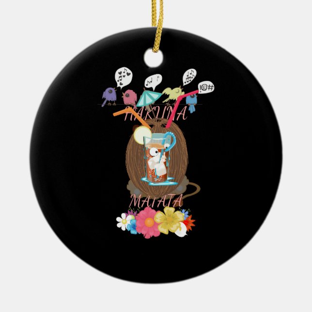 Ornamento De Cerâmica Crie suas ideias divertidas de festas de verão (Frente)