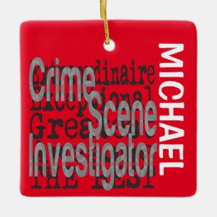 Ornamento De Cerâmica Crime Scender Investigator Extraordinário PERSONA