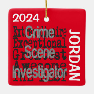 Ornamento De Cerâmica Crime Scender Investigator Extraordinário PERSONAL