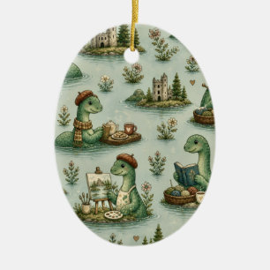 Ornamento De Cerâmica Criptídeos Aconchegantes Nessie Monstro do Lago Ne