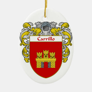 Ornamento De Cerâmica Crista da brasão/família de Carrillo