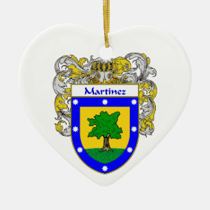 Ornamento De Cerâmica Crista da brasão/família de Marti'nez