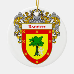 Ornamento De Cerâmica Crista da brasão/família de Ramírez