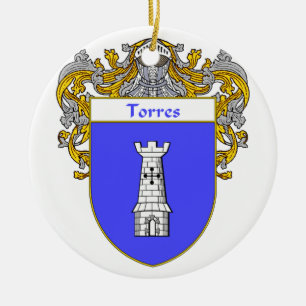 Ornamento De Cerâmica Crista da brasão/família de Torres