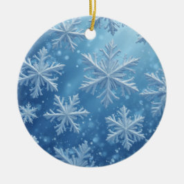 Ornamento De Cerâmica Cristais de Neve