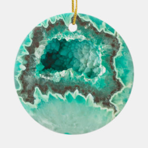 Ornamento De Cerâmica Cristais Minty de Geode
