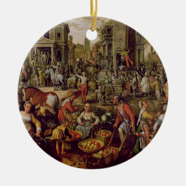 Ornamento De Cerâmica Cristo indicado às pessoas (Frente)