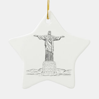 Ornamento De Cerâmica cristo o redentor